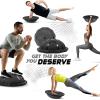 Yes4All 880LBS Half Ball Balance Trainer, Pilates Balance & Stability Ball for Exercises, Home Gym, Floor & Full Body Workouts(A. Matte Black)