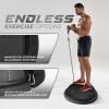 Yes4All 880LBS Half Ball Balance Trainer, Pilates Balance & Stability Ball for Exercises, Home Gym, Floor & Full Body Workouts(B. Upgrade Combo – Full Black)