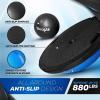 Yes4All 880LBS Half Ball Balance Trainer, Pilates Balance & Stability Ball for Exercises, Home Gym, Floor & Full Body Workouts(C. Upgrade Combo – Black/Blue)