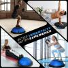 Yes4All 880LBS Half Ball Balance Trainer, Pilates Balance & Stability Ball for Exercises, Home Gym, Floor & Full Body Workouts(C. Upgrade Combo – Black/Blue)