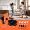 Yes4All Ab Twister Board, 15 inch XXL, Waist Twisting Disc,Twisting Stepper for Aerobic Exercise, Full Body Toning Workout, Noise-Free, 2pcs in a Box(Black/Orange)