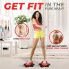 Yes4All Ab Twister Board, 15 inch XXL, Waist Twisting Disc,Twisting Stepper for Aerobic Exercise, Full Body Toning Workout, Noise-Free, 2pcs in a Box(Black/Red)