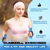 Yes4All Adjustable Dumbbell Hand Weights Set Of 2 Perfect for Women’s Walking or Travel Exercise with Adjustable Straps, Foam Cover, and Color Coded Weight (2lbs, 3lbs or 4lbs), Anti Slip(Set of Hand Weights – 4LBS – Blue)