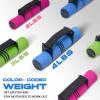 Yes4All Adjustable Dumbbell Hand Weights Set Of 2 Perfect for Women’s Walking or Travel Exercise with Adjustable Straps, Foam Cover, and Color Coded Weight (2lbs, 3lbs or 4lbs), Anti Slip(Set of Hand Weights – 4LBS – Blue)