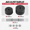 Yes4All Adjustable Dumbbell Set with Weight Plates/Connector – Exercise & Workout Equipment – Size Options 40lbs to 200lbs(C1. 60LB or 30LB Pair)