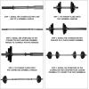 Yes4All Adjustable Dumbbell Set with Weight Plates/Connector – Exercise & Workout Equipment – Size Options 40lbs to 200lbs(D. Barbell 40LB or 20LB Dumbbell Pair)