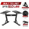 Yes4All Adjustable Dumbbell Stand – 160 Pound Capacity, Spotter Rack & Weight Rack with Strap, Easy Storage & Safety(A. Adjustable Dumbbell Stand)