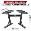 Yes4All Adjustable Dumbbell Stand – 160 Pound Capacity, Spotter Rack & Weight Rack with Strap, Easy Storage & Safety(A. Adjustable Dumbbell Stand)