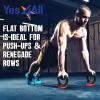 Yes4All Adjustable Kettlebell Handle for Weight Plates, Dumbbell Converter for Strength Training Kettlebells, Home Gym(C. Red – Pair)