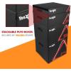 Yes4All Adjustable Soft Plyo Box, Jumping Trainer – For Plyometric Exercises and Conditioning, Multiple Height Variations(A. Black – 6″)