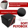 Yes4All Adjustable Soft Plyo Box, Jumping Trainer – For Plyometric Exercises and Conditioning, Multiple Height Variations(D. Black – 24″)