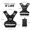 Yes4All Adjustable Weighted Vest 11-32lbs with Reflective Strip, Large Weight Vest for Strength Training for Men & Women(Black)