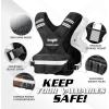 Yes4All Adjustable Weighted Vest 11-32lbs with Reflective Strip, Large Weight Vest for Strength Training for Men & Women(Black)