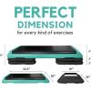Yes4All Adjustable Workout Aerobic Exercise Step Platform Health Club Size with 4 Adjustable Risers Included and Extra Risers Options(A. Green/Black)