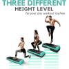 Yes4All Adjustable Workout Aerobic Exercise Step Platform Health Club Size with 4 Adjustable Risers Included and Extra Risers Options(A. Green/Black)