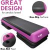 Yes4All Adjustable Workout Aerobic Exercise Step Platform Health Club Size with 4 Adjustable Risers Included and Extra Risers Options(C. Pink/Black)