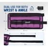 Yes4All Adjustable Wrist & Ankle Weights 3.5/5 LB Pair, Leg Weights for Women & Men, Weighted Arm Bands with Removable Sandbags for Fitness, Pilates, Walking, Strength Training – Versatile Colors(Purple)