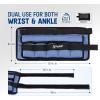 Yes4All Adjustable Wrist & Ankle Weights 3.5/5 LB Pair, Leg Weights for Women & Men, Weighted Arm Bands with Removable Sandbags for Fitness, Pilates, Walking, Strength Training – Versatile Colors(Blue)