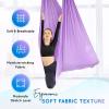 Yes4All Aerial Yoga Hammock 5.5 Yards, 198 Inches Height Aerial Silks, Yoga Trapeze Increasing Strength, Flexibility and Balance(A. Lavender)
