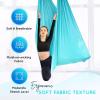 Yes4All Aerial Yoga Hammock 5.5 Yards, 198 Inches Height Aerial Silks, Yoga Trapeze Increasing Strength, Flexibility and Balance(C. Sea Glass Blue)