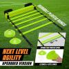 Yes4All Agility Ladder – Adjustable Speed & Agility Training Equipment for All Ages – Durable, Portable, Multiple Combo Sets Available(B. Combo Lime)