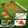 Yes4All Agility Ladder – Adjustable Speed & Agility Training Equipment for All Ages – Durable, Portable, Multiple Combo Sets Available(C. Combo Orange)