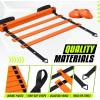 Yes4All Agility Ladder – Adjustable Speed & Agility Training Equipment for All Ages – Durable, Portable, Multiple Combo Sets Available(C. Combo Orange)