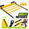Yes4All Agility Ladder Speed Training Equipment, Adjustable Football Ladder for All Ages with Carry Bag, Durable, Portable, Multiple Colors & Rungs(B. 12 Rung – Yellow)