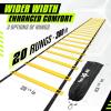 Yes4All Agility Ladder Speed Training Equipment, Adjustable Football Ladder for All Ages with Carry Bag, Durable, Portable, Multiple Colors & Rungs(C. 20 rung – Yellow)
