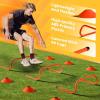 Yes4All Agility Ladder Speed Training Equipment Set – 1 Adjustable Agility Ladder, 12 Soccer Cones, 5 Hurdles, Jump Rope, Running Parachute – Speed & Agility Training Equipment for All Ages(B. Set Orange)