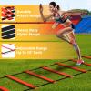 Yes4All Agility Ladder Speed Training Equipment Set – 1 Adjustable Agility Ladder, 12 Soccer Cones, 5 Hurdles, Jump Rope, Running Parachute – Speed & Agility Training Equipment for All Ages(B. Set Orange)