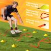 Yes4All Agility Ladder Speed Training Equipment Set – 1 Adjustable Agility Ladder, 12 Soccer Cones, 5 Hurdles, Jump Rope, Running Parachute – Speed & Agility Training Equipment for All Ages(A. Set Yellow)