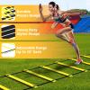 Yes4All Agility Ladder Speed Training Equipment Set – 1 Adjustable Agility Ladder, 12 Soccer Cones, 5 Hurdles, Jump Rope, Running Parachute – Speed & Agility Training Equipment for All Ages(A. Set Yellow)
