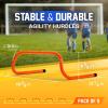 Yes4All Agility Speed Training Agility Hurdles for Athletes – 5 Pack – Speed and Agility Training Equipment for Soccer Basketball Football Hurdle Training(A. Set 5 Hurdles Neon Orange)