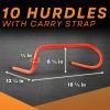 Yes4All Agility Speed Training Agility Hurdles for Athletes – 5 Pack – Speed and Agility Training Equipment for Soccer Basketball Football Hurdle Training(B. Set 10 Hurdles Neon Orange)
