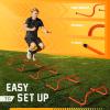 Yes4All Agility Speed Training Agility Hurdles for Athletes – 5 Pack – Speed and Agility Training Equipment for Soccer Basketball Football Hurdle Training(A. Set 5 Hurdles Neon Orange)