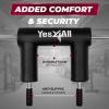 Yes4All Anti-Slip Squat Bar Attachment 1000LB, Squat Olympic Bar & Bar Pad with Comfortable Neck and Shoulder Pads, Extra Handle for Free Weights Strength Training, and Body Building(C. Shouder Pad With Bar)