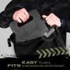 Yes4All Attachable Rucking Weight for Backpack, Cast Iron Training Weight Plate with Quick-Attach Strap Slots, Ergonomic Rounded Handle for Weighted Walking, Hiking, Rucking(10LB)