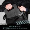 Yes4All Attachable Rucking Weight for Backpack, Cast Iron Training Weight Plate with Quick-Attach Strap Slots, Ergonomic Rounded Handle for Weighted Walking, Hiking, Rucking(40LB)