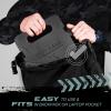 Yes4All Attachable Rucking Weight for Backpack, Cast Iron Training Weight Plate with Quick-Attach Strap Slots, Ergonomic Rounded Handle for Weighted Walking, Hiking, Rucking(20LB)