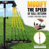 Yes4All Baseball Practice Training Equipment, 5 Elastic Bowstrings Softball/Baseball Hitting Trainer for All Ages, Adjustable Height & Portable Baseball Batting Practice Swing Trainer