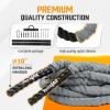 Yes4All Battle Ropes, Workout Rope with Cover, Steel Anchor & Strap Included, Heavy Ropes for Exercise Training – 1.5/2 Inch Diameter, 30, 40, 50 Ft Length(1.5in – 40ft)