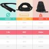 Yes4All Battle Ropes, Workout Rope with Cover, Steel Anchor & Strap Included, Heavy Ropes for Exercise Training – 1.5/2 Inch Diameter, 30, 40, 50 Ft Length(1.5in – 50ft)