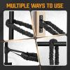 Yes4All Battle Ropes, Workout Rope with Cover, Steel Anchor & Strap Included, Heavy Ropes for Exercise Training – 1.5/2 Inch Diameter, 30, 40, 50 Ft Length(Black)