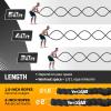 Yes4All Battle Ropes, Workout Rope with Cover, Steel Anchor & Strap Included, Heavy Ropes for Exercise Training – 1.5/2 Inch Diameter, 30, 40, 50 Ft Length(Black)