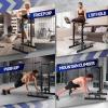 Yes4All Dip Stand 500 LBS Capacity, 80 Levels Adjustable Dip Bars, Dip Station Machine for Home Gym(Black)