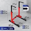 Yes4All Dip Stand 500 LBS Capacity, 80 Levels Adjustable Dip Bars, Dip Station Machine for Home Gym(Red & Black)