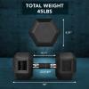 Yes4All Dumbbell Hex Rubber Grip/Heavy Weight Urethane Dumbbell and Combo Kettle Grip for Multifunctional Full Body Workout and Strength Training(I. 45 Lbs)