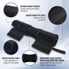 Yes4All Ergonomic Foam Bar Pad, Olympic Barbell Squat & Neck Pad for Squats, Hip Thrusts & Weight Lifting Bar(New black)