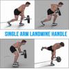 Yes4All Exercise Machine Adjustable T Bar Row Attachment, D Row Handle/Landmine Handle Attachment with Textured Rubber Handles(B. Black Single Landmine Handle)